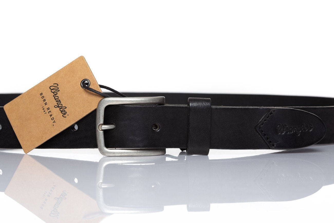 PASEK WRANGLER PATCH BELT BLACK W0B00U101