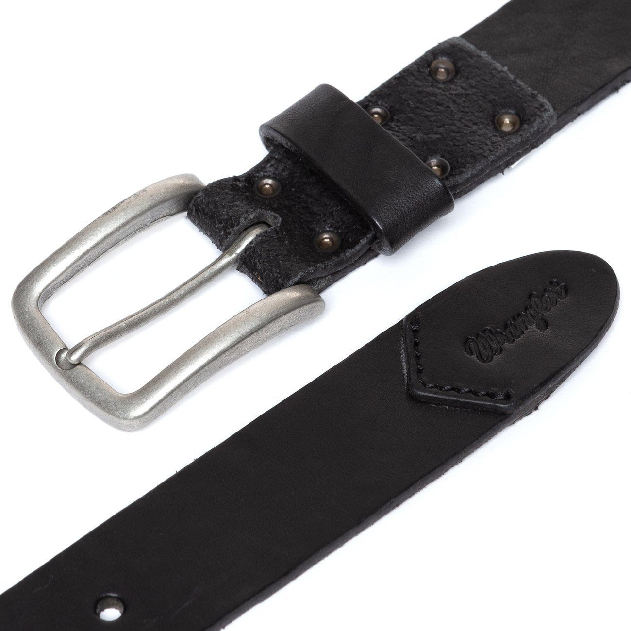 PASEK WRANGLER PATCH BELT BLACK W0B00U101