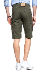 SPODENKI MĘSKIE WRANGLER BASIC CARGO SHORT ARMY GREEN W13QH830K