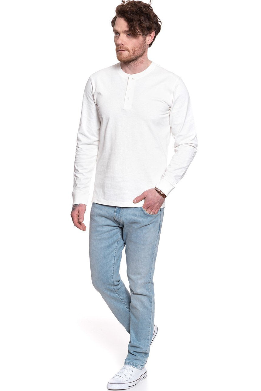 BLUZA MĘSKA LEE HENLEY OFF WHITE L61JSWMK OUTLET