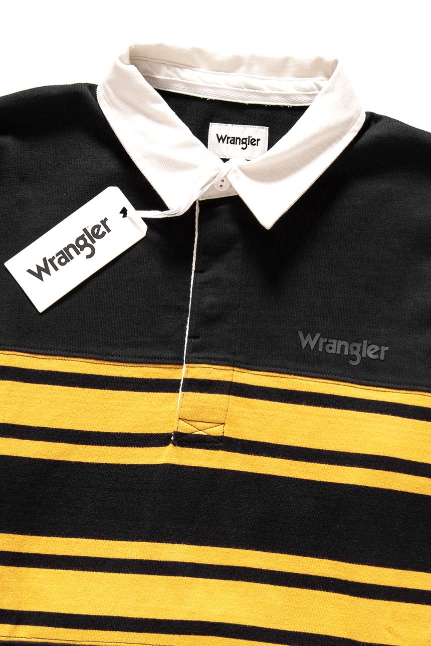 POLO WRANGLER LS YD RUGBY POLO BLACK W7B9GS100