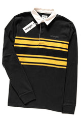 POLO WRANGLER LS YD RUGBY POLO BLACK W7B9GS100