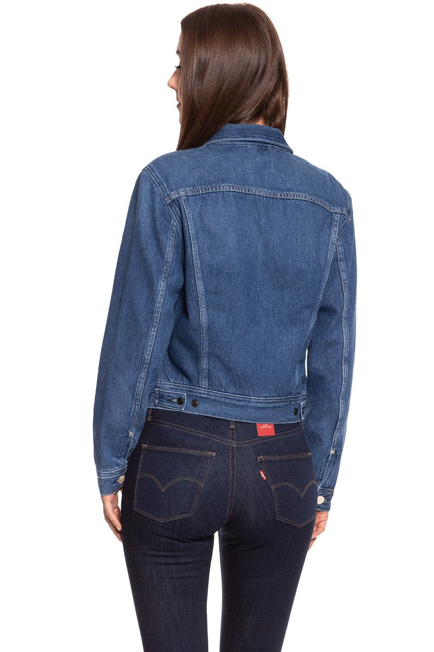 DAMSKA KURTKA JEANSOWA LEE ZIP CROPPED RIDER BELLEVILLE L54DGGMI