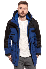 KURTKA ZIMOWA WRANGLER PARKA BLUE DEPTHS W4B6XPXJY