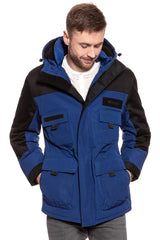 KURTKA ZIMOWA WRANGLER PARKA BLUE DEPTHS W4B6XPXJY