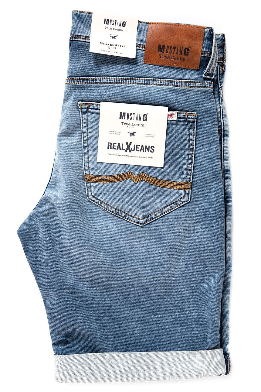 SPODENKI MUSTANG Chicago Short DENIM BLUE 1007754 5000 313