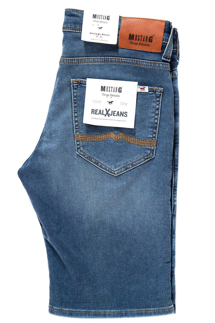 SPODENKI MUSTANG Chicago Short DENIM BLUE 1007754 5000 883