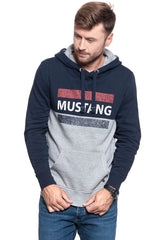 MUSTANG BLUZA Bennet H Logoprint DARK SAPPHIRE 1008003 4136