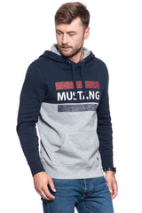 MUSTANG BLUZA Bennet H Logoprint DARK SAPPHIRE 1008003 4136