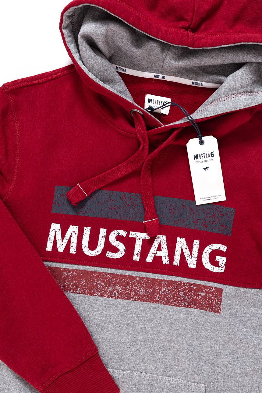 MUSTANG BLUZA Bennet H Logoprint RHUBARB 1008003 7194