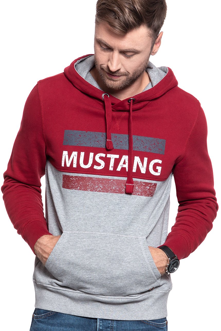 MUSTANG BLUZA Bennet H Logoprint RHUBARB 1008003 7194