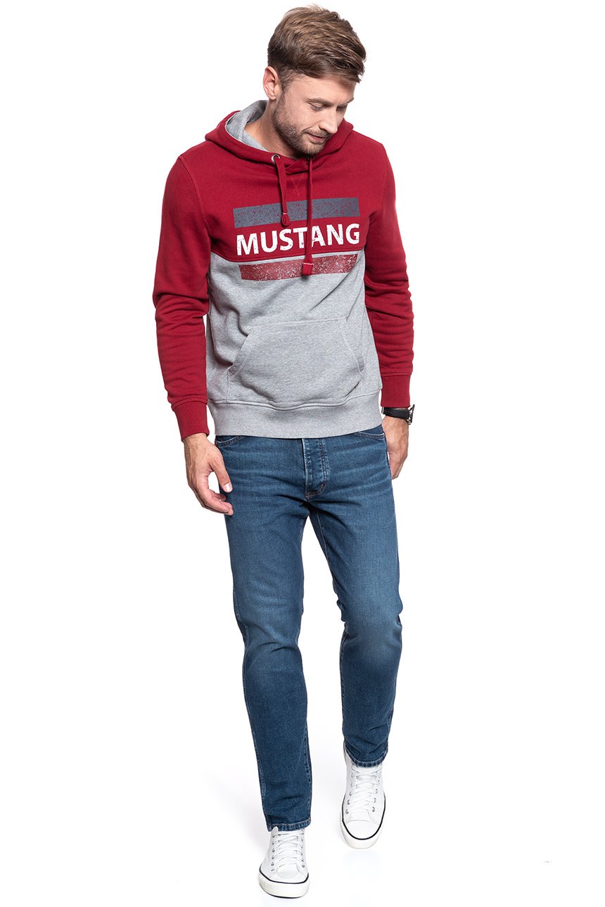 MUSTANG BLUZA Bennet H Logoprint RHUBARB 1008003 7194