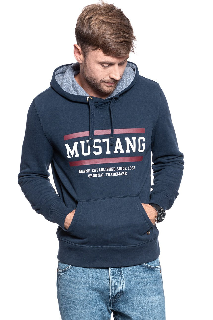 MUSTANG BLUZA Bennet H Logo DARK SAPPHIRE 1008008 4136