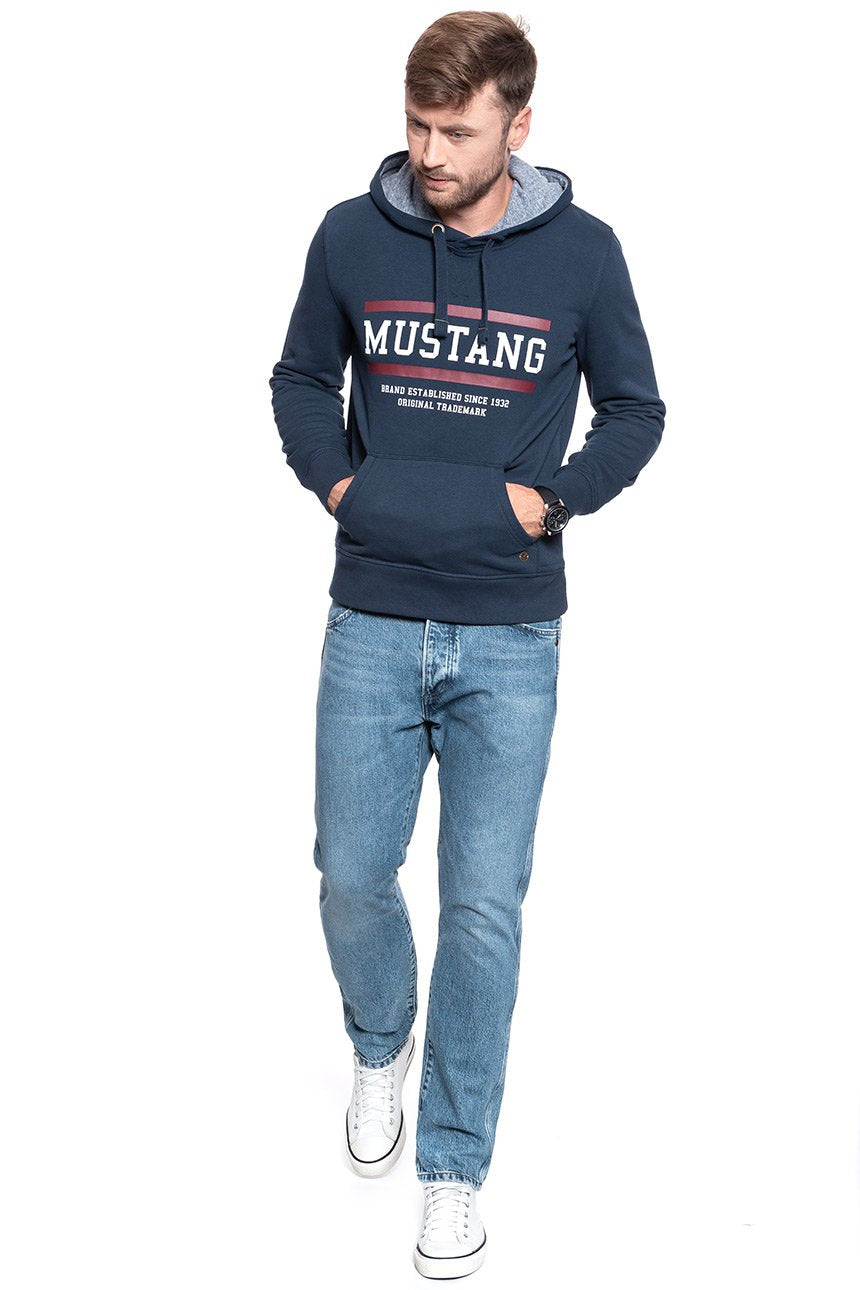 MUSTANG BLUZA Bennet H Logo DARK SAPPHIRE 1008008 4136