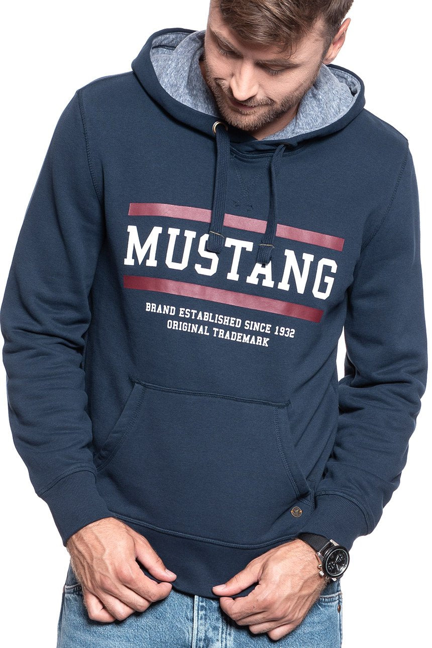 MUSTANG BLUZA Bennet H Logo DARK SAPPHIRE 1008008 4136