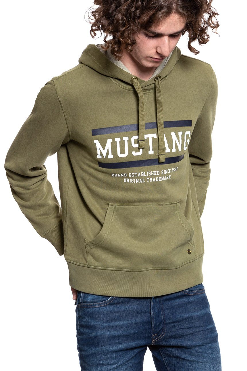 MUSTANG BLUZA Bennet H Logo BURNT OLIVE 1008008 6358