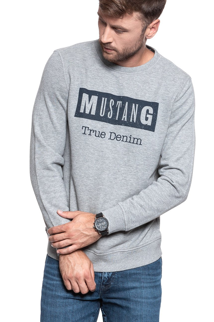 BLUZA MUSTANG BEN C BASIC MID GREY MELANGE 1008093 4140