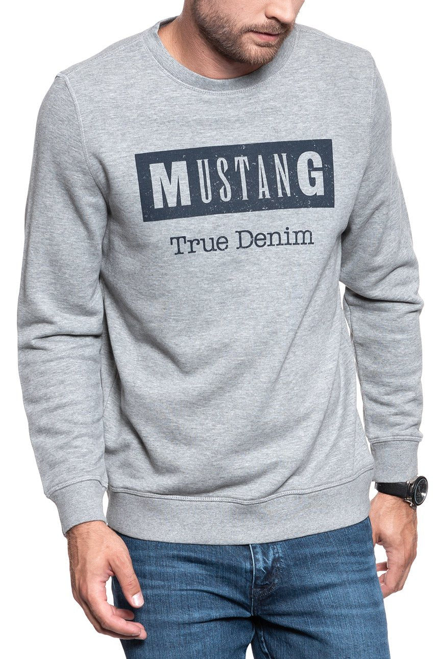 BLUZA MUSTANG BEN C BASIC MID GREY MELANGE 1008093 4140