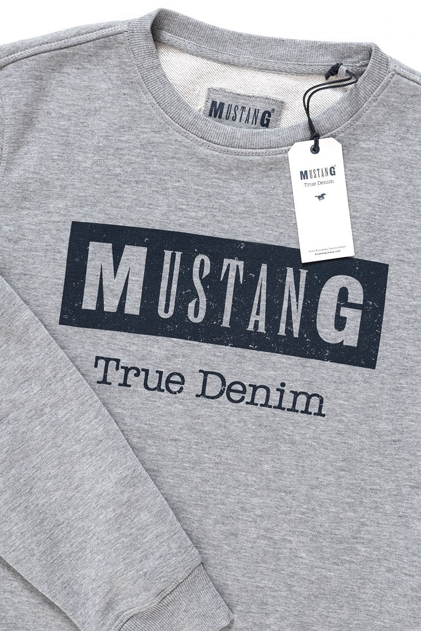 BLUZA MUSTANG BEN C BASIC MID GREY MELANGE 1008093 4140