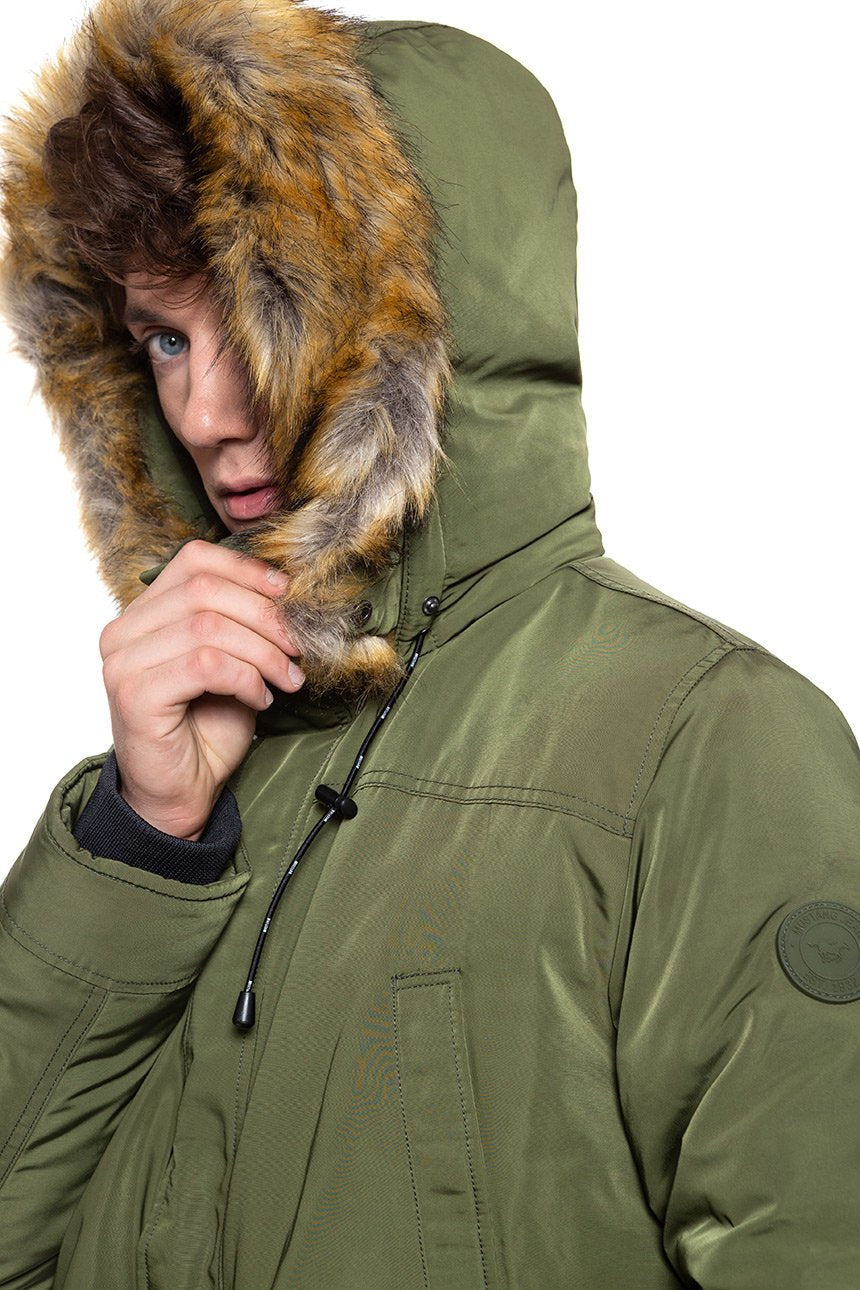 KURTKA ZIMOWA MUSTANG Dietmar H Parka OLIVE NIGHT 1008242 6422