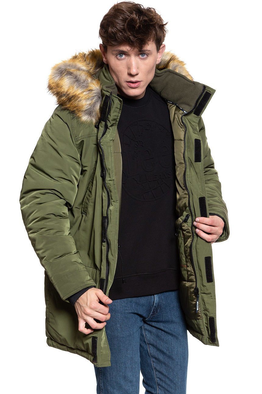 KURTKA ZIMOWA MUSTANG Dietmar H Parka OLIVE NIGHT 1008242 6422