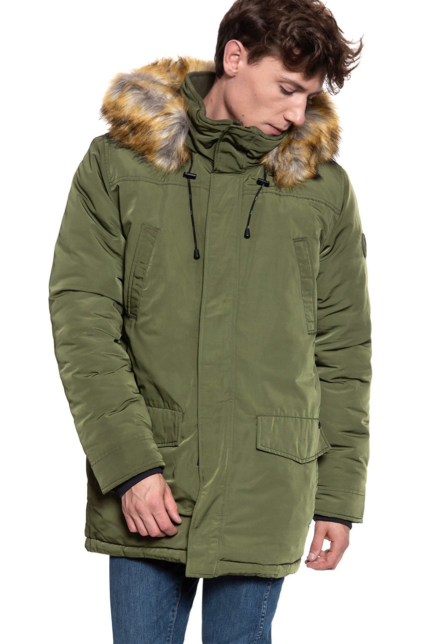 KURTKA ZIMOWA MUSTANG Dietmar H Parka OLIVE NIGHT 1008242 6422