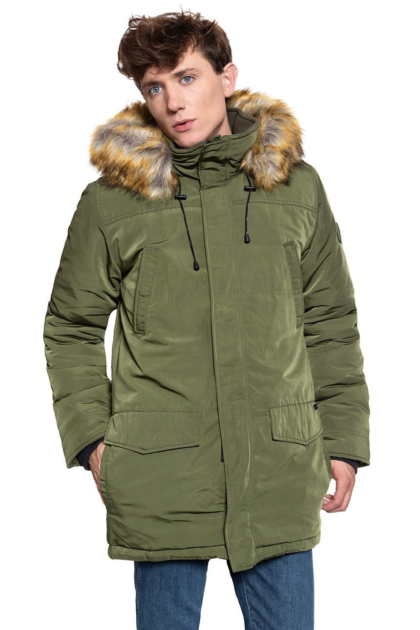 KURTKA ZIMOWA MUSTANG Dietmar H Parka OLIVE NIGHT 1008242 6422