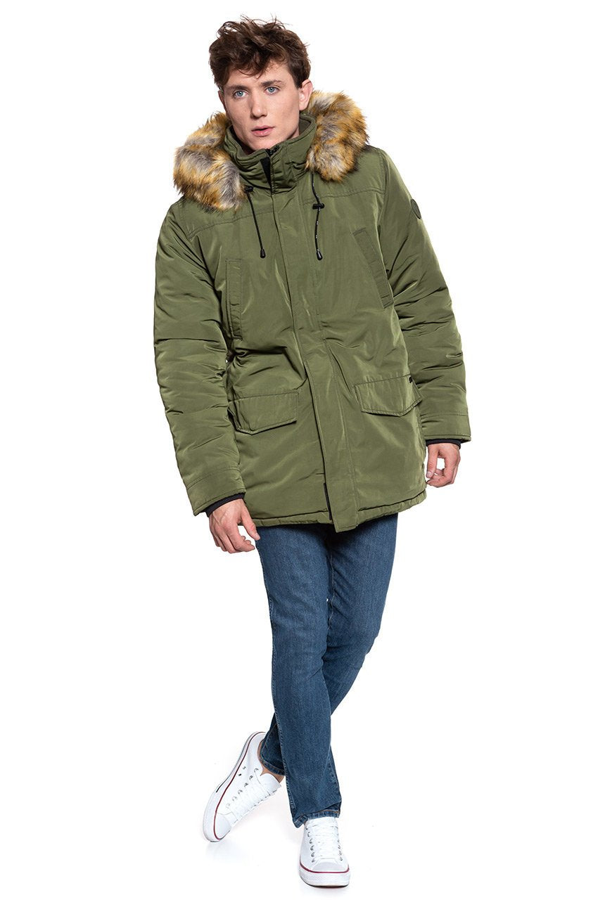 KURTKA ZIMOWA MUSTANG Dietmar H Parka OLIVE NIGHT 1008242 6422