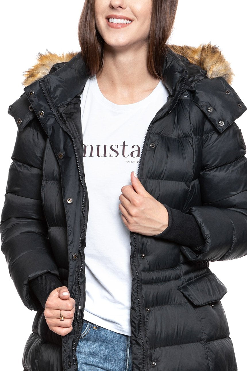 DAMSKA KURTKA ZIMOWA MUSTANG Heidi H Longparka CAVIAR 1008260 4132