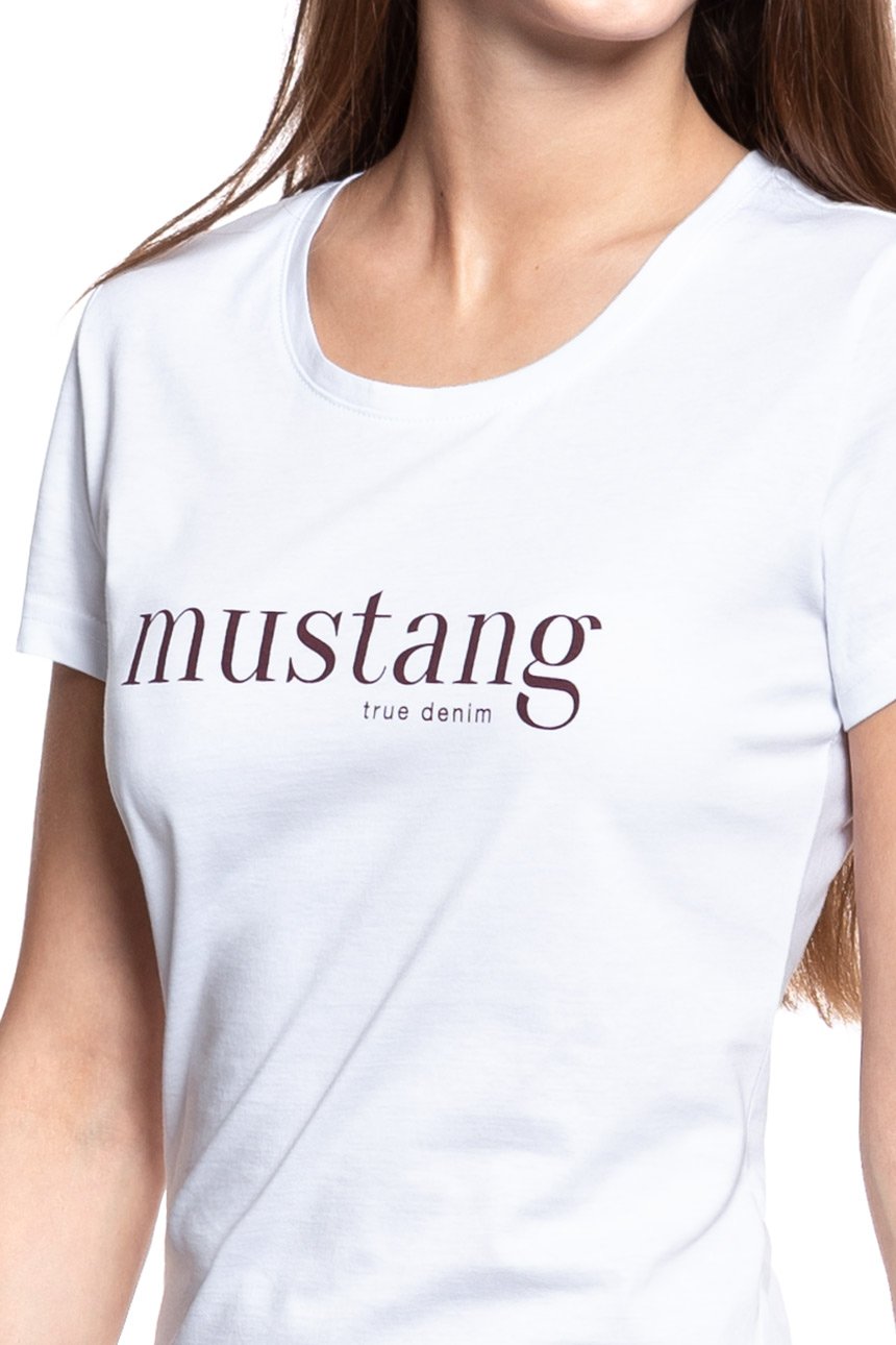 MUSTANG T SHIRT DAMSKI Alexia C Print General White 1008395 2045