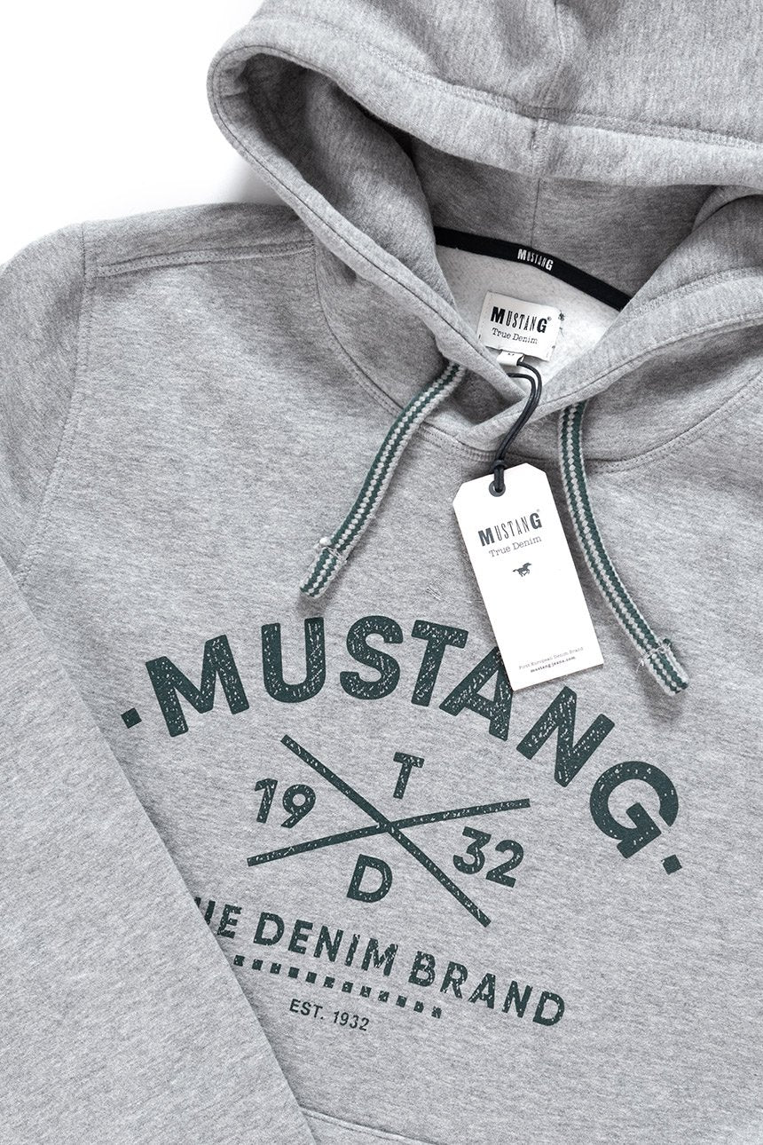 BLUZA MUSTANG Bennet H Logo MID GREY MELANGE 1008528 4140