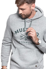 BLUZA MUSTANG Bennet H Logo MID GREY MELANGE 1008528 4140