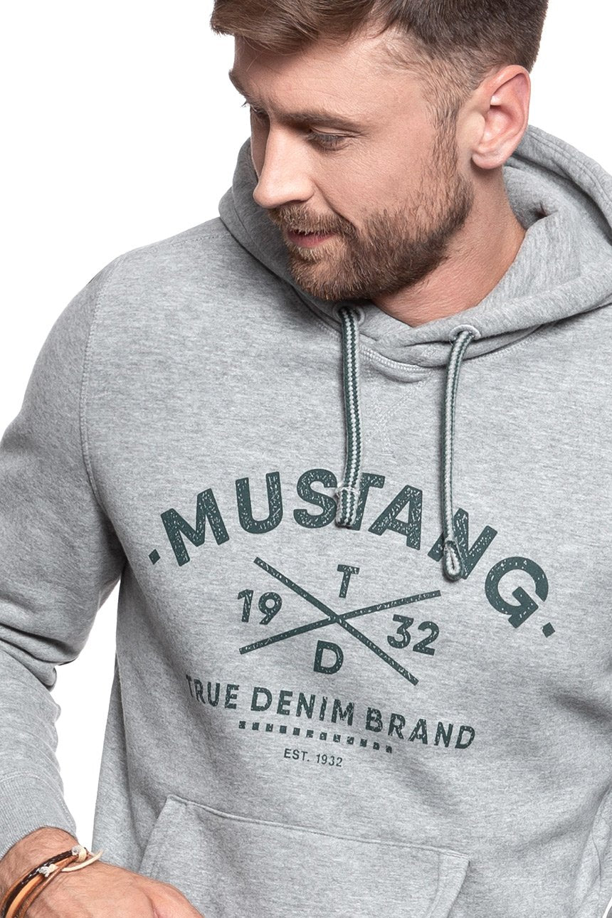 BLUZA MUSTANG Bennet H Logo MID GREY MELANGE 1008528 4140