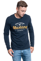 LONGSLEEVE MĘSKI MUSTANG ADRIAN C PRINT DARK SAPPHIRE 1008550 4136