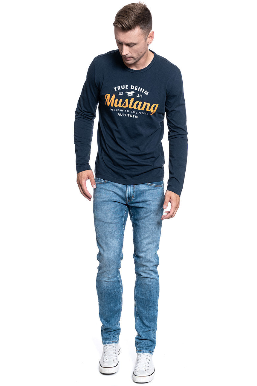 LONGSLEEVE MĘSKI MUSTANG ADRIAN C PRINT DARK SAPPHIRE 1008550 4136