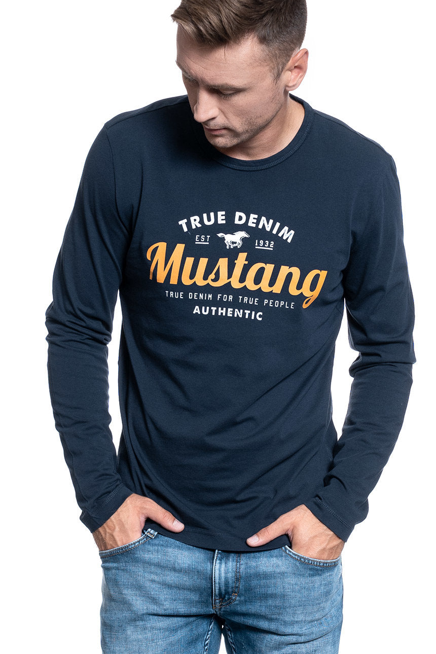 LONGSLEEVE MĘSKI MUSTANG ADRIAN C PRINT DARK SAPPHIRE 1008550 4136