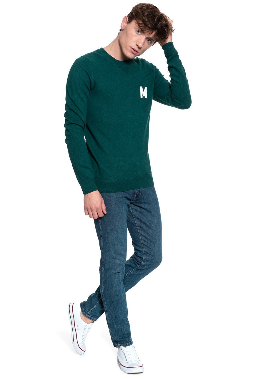 MUSTANG Emil C Jumper MĘSKI SWETER KLASYCZNY DEEP TEAL 1008650 6433