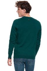 MUSTANG Emil C Jumper MĘSKI SWETER KLASYCZNY DEEP TEAL 1008650 6433