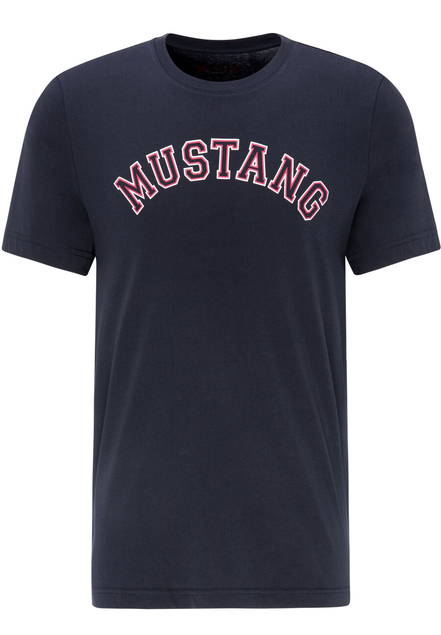 MUSTANG ALEX C PRINT MĘSKI T-SHIRT KOSZULKA Z KRÓTKIM RĘKAWEM LOGO NADRUK SKY CAPTAIN 1008666 5323