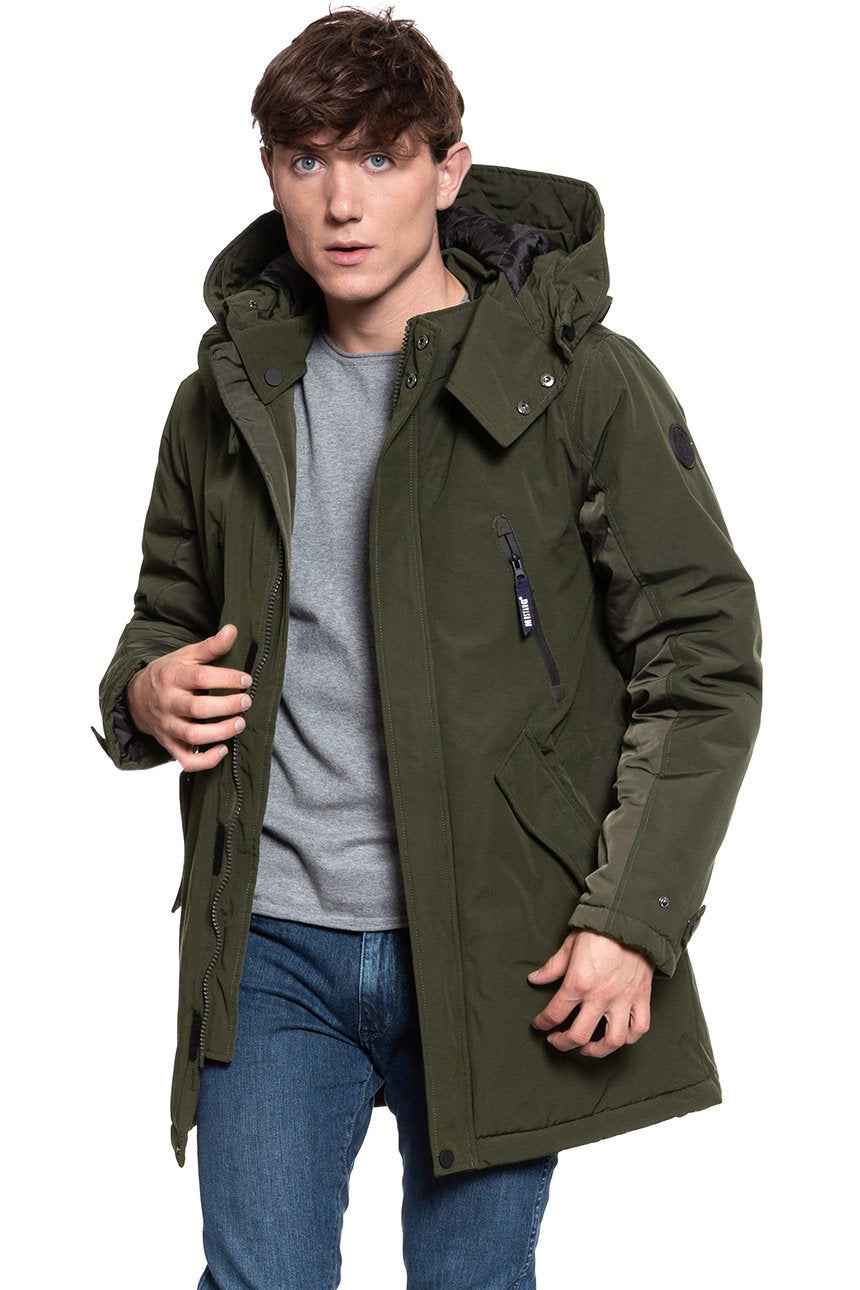 KURTKA ZIMOWA MUSTANG Dietmar  H Parka BLACK OLIVE 1008739 4075