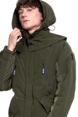 KURTKA ZIMOWA MUSTANG Dietmar  H Parka BLACK OLIVE 1008739 4075