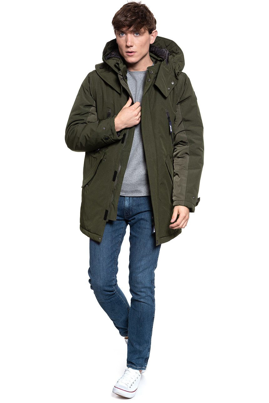 KURTKA ZIMOWA MUSTANG Dietmar  H Parka BLACK OLIVE 1008739 4075