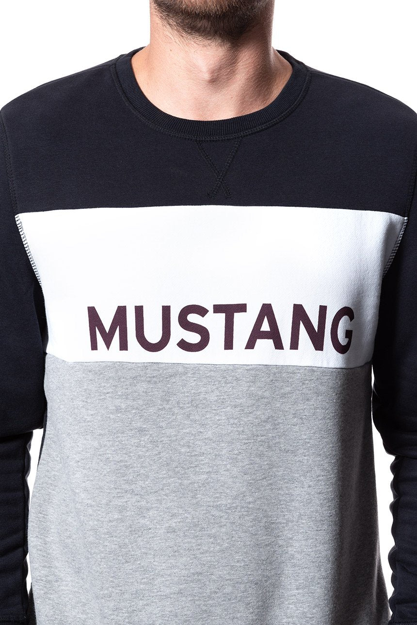 BLUZA MUSTANG Ben C Fabric Mix MID GREY MELANGE 1008849 4140