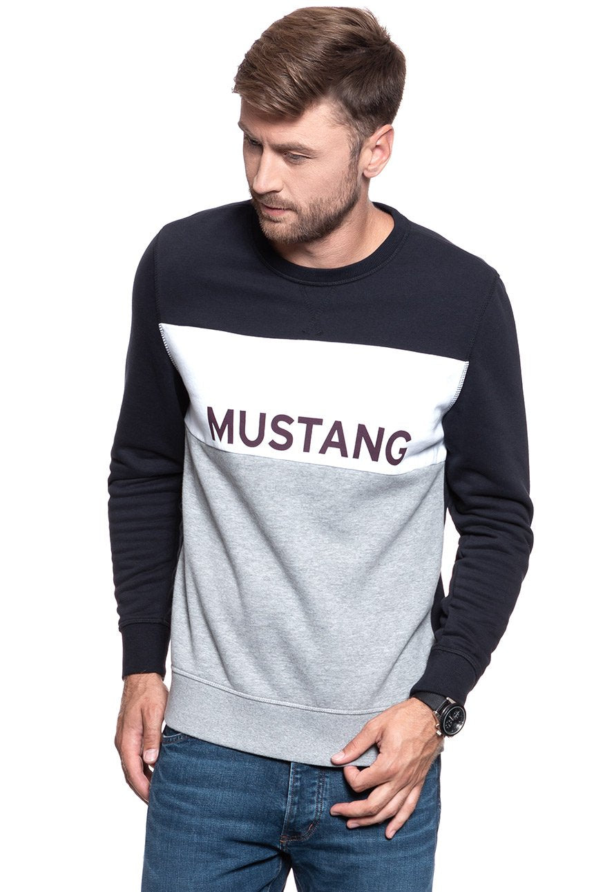 BLUZA MUSTANG Ben C Fabric Mix MID GREY MELANGE 1008849 4140