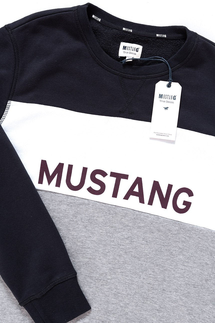 BLUZA MUSTANG Ben C Fabric Mix MID GREY MELANGE 1008849 4140