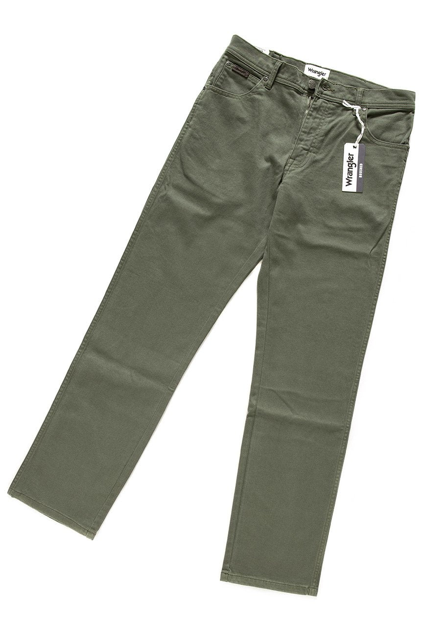 WRANGLER SPODNIE MĘSKIE TEXAS DUSTY OLIVE W121TA275