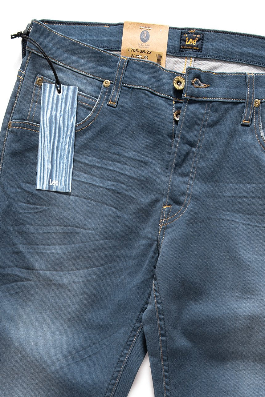 JEANSY LEE MĘSKIE DAREN INDIGO COATED WORN L706SBZX OUTLET