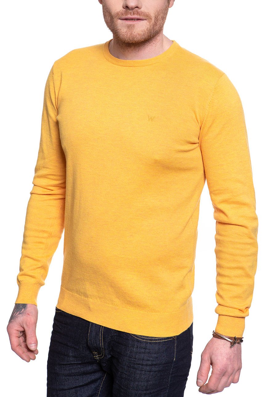 MĘSKI SWETER WRANGLER CREWNECK KNIT MIN YELLOW W8A02PY02