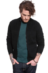 MĘSKI SWETER WRANGLER FULL ZIP KNIT BLACK W8A3RK100