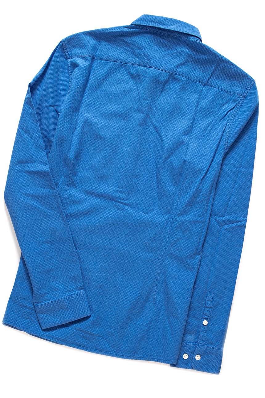 KOSZULA MĘSKA LEE SLIM BUTTON DOWN  DIPPED BLUE L66XNRLA